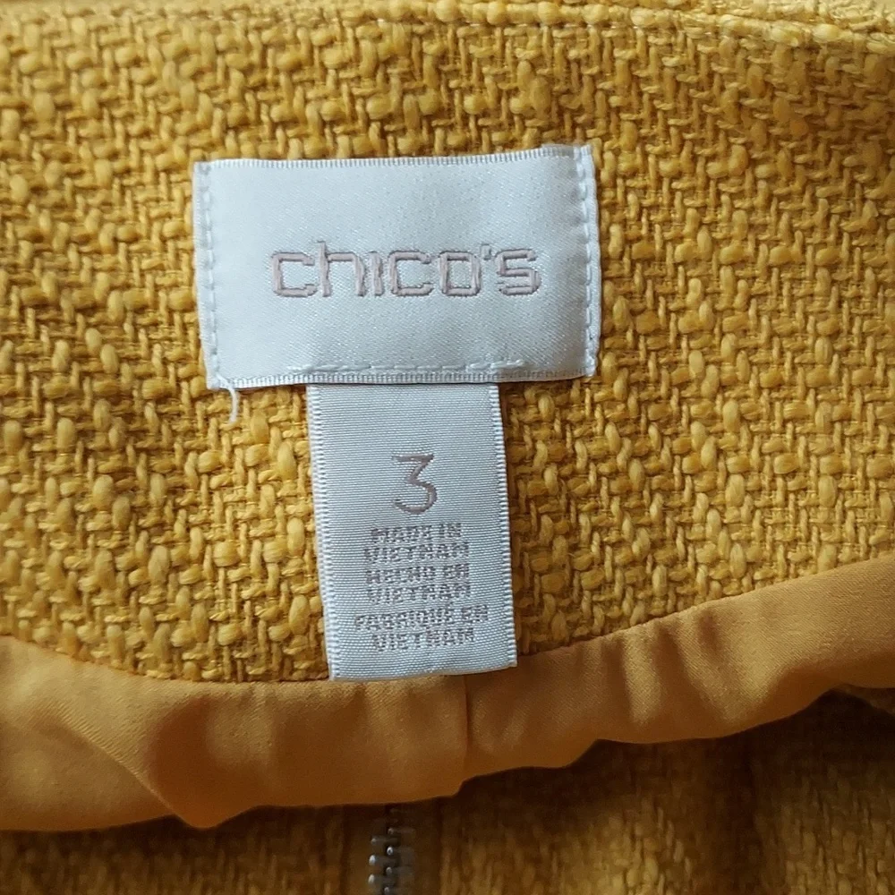 Chico's Textured Swing Jacket Sz 3/XL